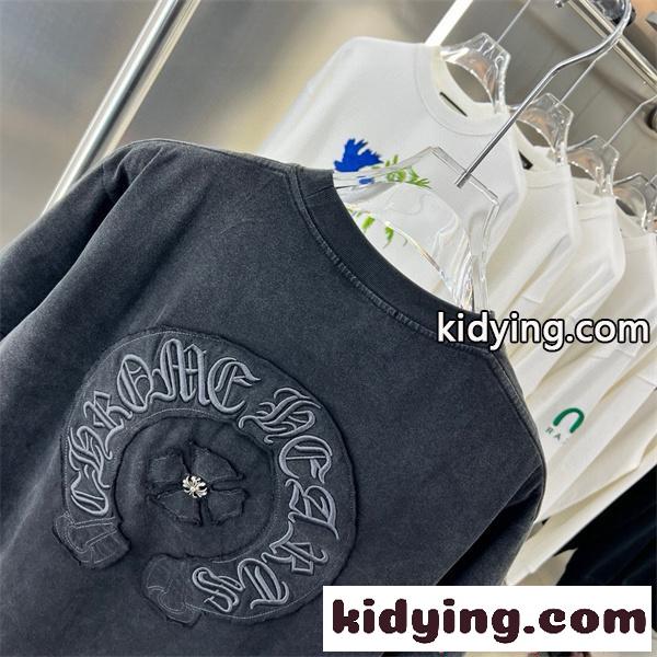 半袖Tシャツ 刺繍 カジュアル CHROME HEARTS 高見え 快適 トップス 2026新作 クロムハーツ コピー-7