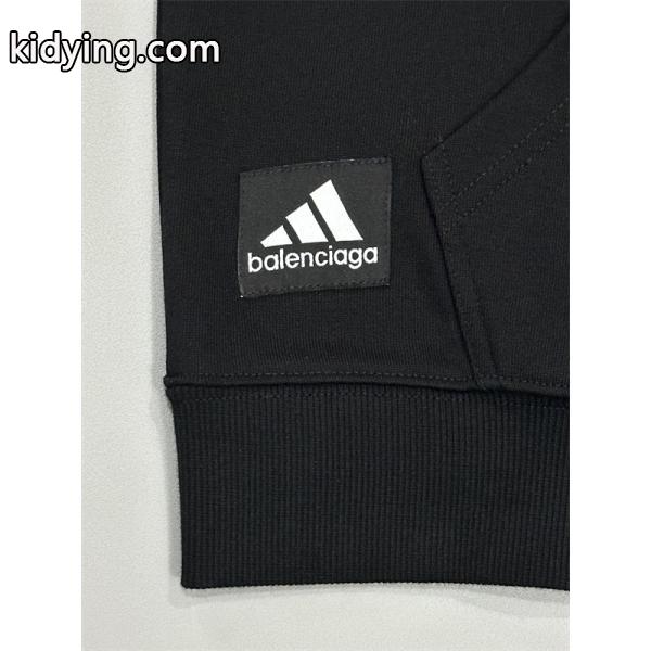BALENCIAGA コピー 激安 バレンシアガ コラボ風 ロゴフーディ パーカー メンズ レディース兼用 ブラック スポーツ カジュアル ストリート 長袖 トップス-2