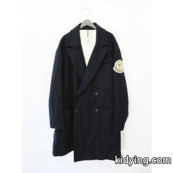 モンクレール MONCLER a エー BRENNO ブレノ ダウン コート ジャケット ロング丈 ダブル テーラード チェスター ネイビー ☆激安& メンズ 通販-0