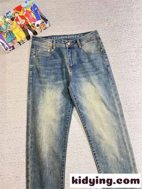 ウォッシュド加工 ストレート寄り シンプルボトムス CHROME HEARTS クロムハーツ コピー ジーンズ こなれ見え 買い足し候補-1