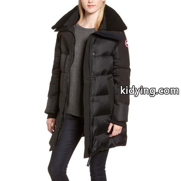 カナダグース レディース ダウンジャケット アウター Altona Water Resistant 750-Fill Power Down Parka with Genuine Shearling Collar Black :dp3-5402162-163173:フェルマート エフ fermart ef - 通販ショッピング-0