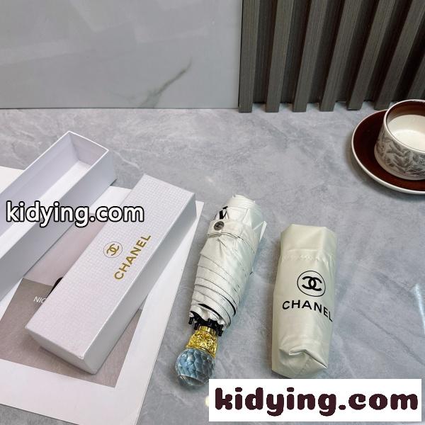 2026新作 CHANEL 激安 シャネル 折りたたみ傘 晴雨兼用 五つ折り UVカット99% 軽量 クリスタルハンドル ギフトBOX付き-6