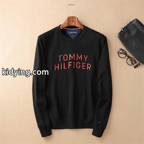 男女問わず着用いただけるユニセックスデザイン丸首スウェットTommy Hilfigerスーパーコピー-0