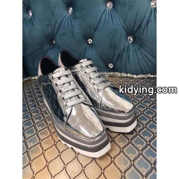 シルバーグリッター STELLA McCARTNEY ステラマッカートニー コピー 厚底スニーカー 大人カジュアル-3