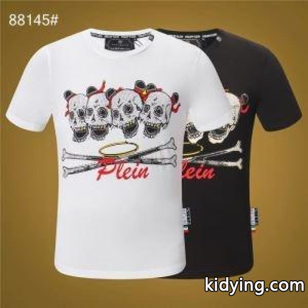 PHILIPP PLEIN Tシャツ/半袖 2019年春夏シーズンの人気 2色可選 フィリッププレインお洒落な印象に_フィリッププレイン PHILIPP PLEIN_ブランド コピー 激安(日本最大級)-0