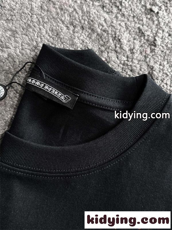 クロムハーツ コピー 定番 ワンポイント CHROME HEARTS ホワイト 半袖 Tシャツ シンプル 洗練-4
