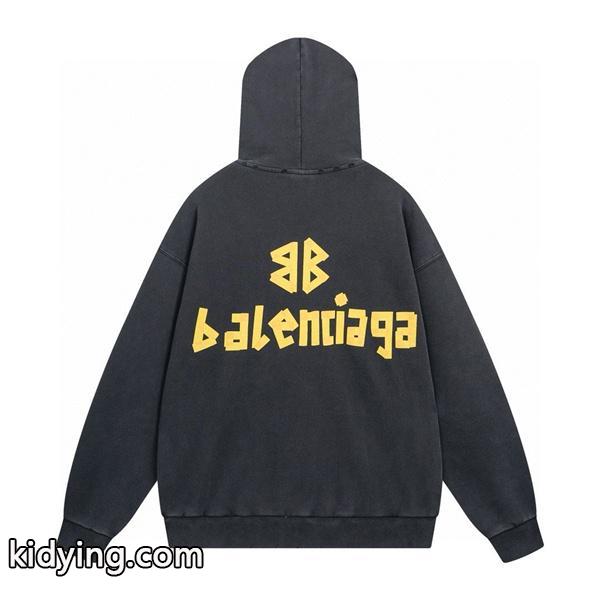 BALENCIAGA コピー 激安 バレンシアガ 25SS 新作 フーディ パーカー メンズ レディース兼用 ヴィンテージ加工 オーバーサイズ ストリート カジュアル トレーナー-4