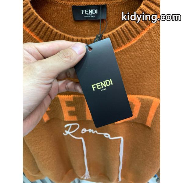 2026新作 ニットセーター ブラウン 刺繍 高評価モデル FENDI フェンディ コピー-4