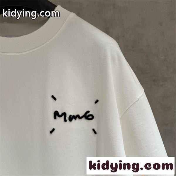 Tシャツ 半袖 ビッグシルエット ワンポイント ブラック カジュアル Maison Margiela メゾン マルジェラ コピー-5