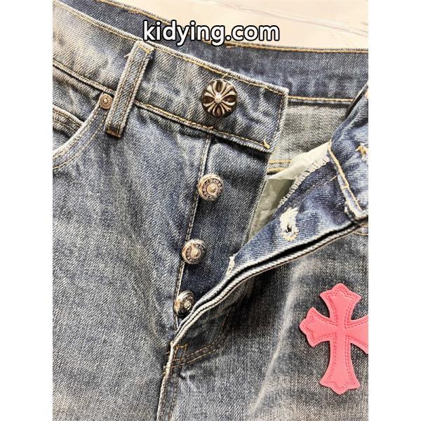 人気爆発 カラークロス配置 定番トレンド デニムパンツ クロムハーツ Chrome Hearts コピー-4