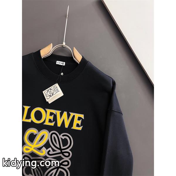 LOEWE ロエベ コピー スウェット ホワイトロゴ刺繍デザイン 柔らかく上品で秋冬定番トップス-2