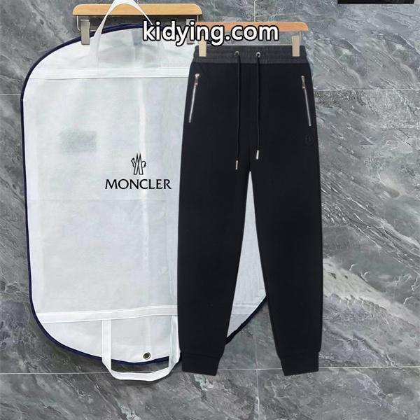 上質 ブラック 異素材ウエストライン 洗練シンプル 2025秋冬新作 モンクレール スーパー コピー Moncler パンツ-0