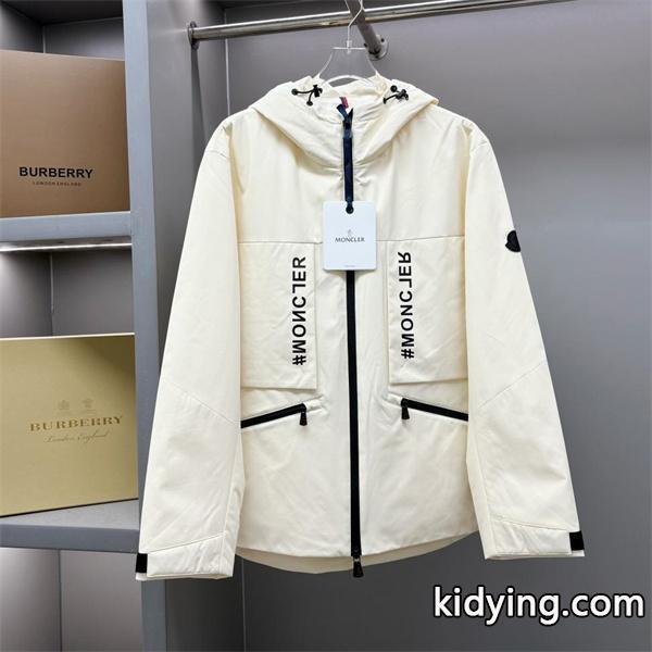 MONCLER 偽物 ウインドブレーカー モダン デザイン クリーム カジュアル モンクレール-0