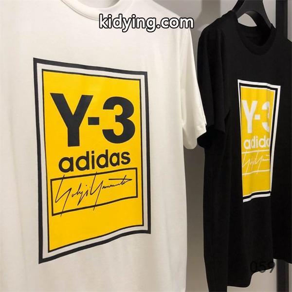 存在感抜群なビックY-3プリントロゴに存在感をプラス コピー 山本耀司 半袖ｔシャツ 黑 白-0