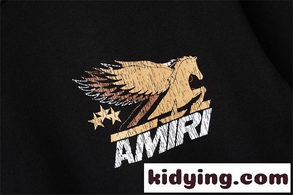 イーグルグラフィック ロゴプリント クルーネック アメリカンテイスト AMIRI アミリ コピー 半袖Tシャツ ストリートウェア-4