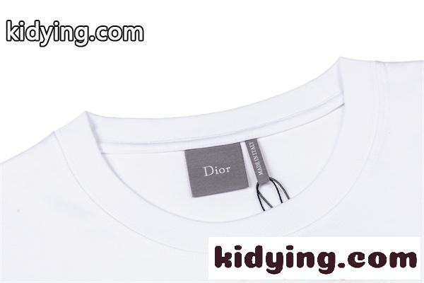DIOR 激安 2026 夏 ブラック メンズ レディース 半袖Tシャツ ロゴプリント シンプル モード ディオール-5