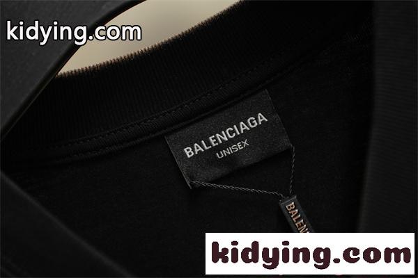 BALENCIAGA 半袖Tシャツ 刺繍 ワンポイント バレンシアガ 偽物 洗練 ベーシック 上品 快適-6