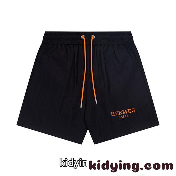 ショートパンツ シンプル HERMES 軽量 カジュアル リゾート風 快適 夏 エルメス スーパーコピー-2