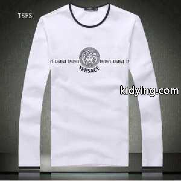 人気新品&超特価& ヴェルサーチ Uネック 長袖 Tシャツ_ヴェルサーチ VERSACE_ブランド コピー 激安(日本最大級)-1