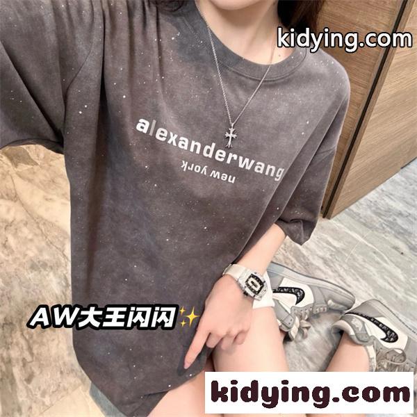 Alexander wang Tシャツ ヴィンテージ風 アレキサンダーワン コピー ゆるシルエット 韓国ストリート 夏人気-1