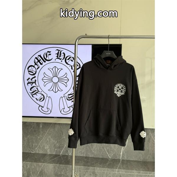 クロムハーツ Chrome Hearts コピー 存在感クロスプリント 裏起毛 パーカー 個性演出 トレンド注目-4