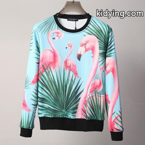 Dolce&Gabbana ドルガバ スーパーコピー パーカー 柔らかな肌触り 鲜やかなFlamingo 個性をプラス-0