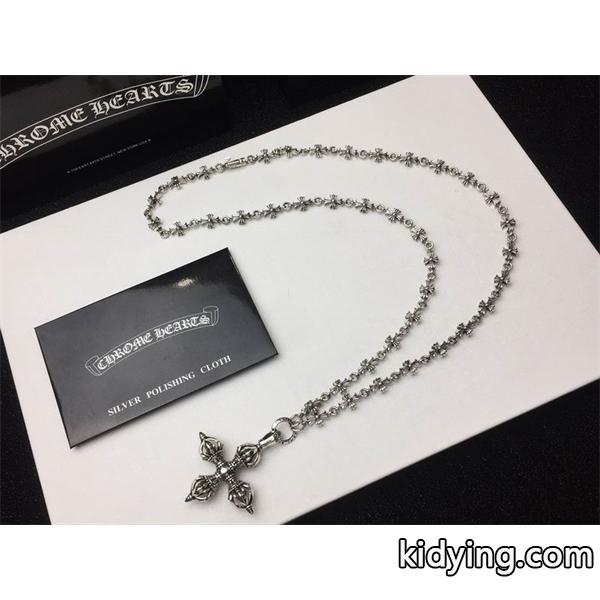 CHROME HEARTS 偽物 華やか 高品質 ネックレス フラワークロスチェーン クロムハーツ-0