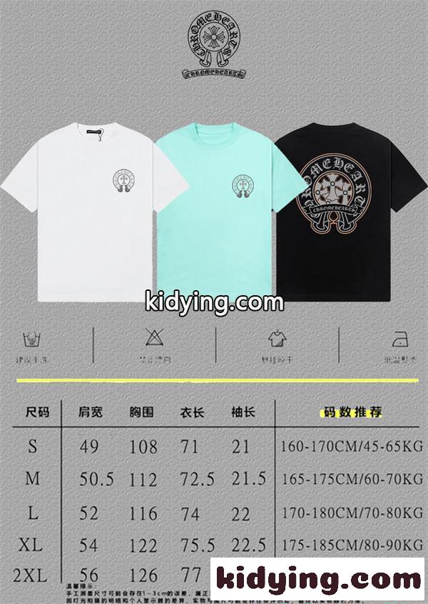 話題 ブラック レッド ストリート トレンド注目 半袖Tシャツ CHROME HEARTS クロムハーツ コピー-4