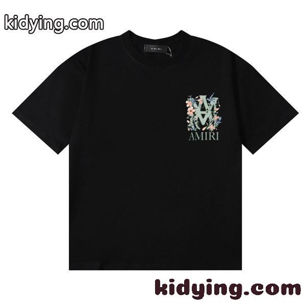 AMIRI アミリ Tシャツ 半袖 バックプリント フラワーモチーフ ロゴデザイン アートグラフィック オーバーサイズ-3