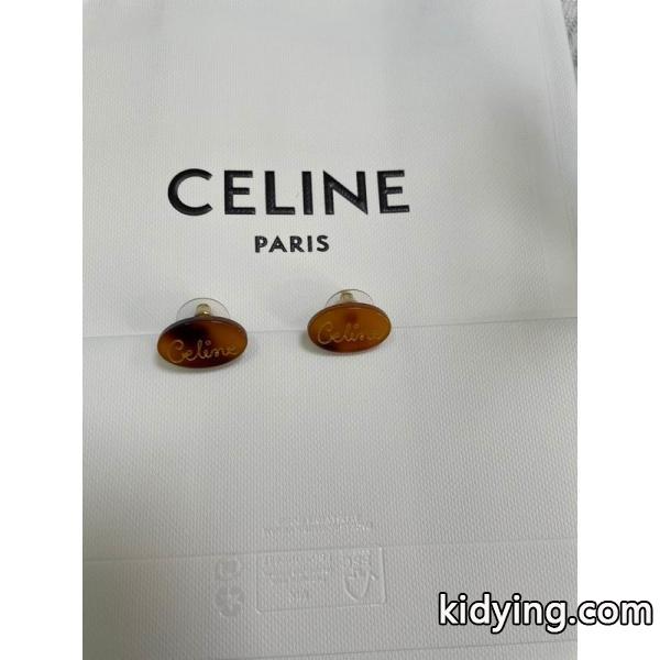 クラシックで上品な風合い セリーヌ CELINE コピー 2025秋冬新作 ロゴ エンボス オーバル ピアス-2