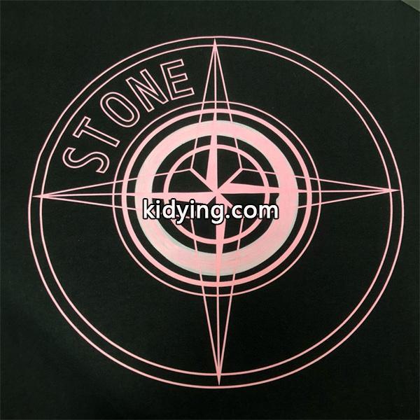 STONE ISLAND長袖ｔシャツ スーパーコピー  人気 上質 ピンクコンパスロゴ ブラック ストーンアイランド-1