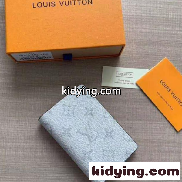 2026新作 LOUIS VUITTON ルイヴィトン コピー モノグラム 二つ折り財布 メンズ レディース ホワイト コンパクトウォレット カード収納-1