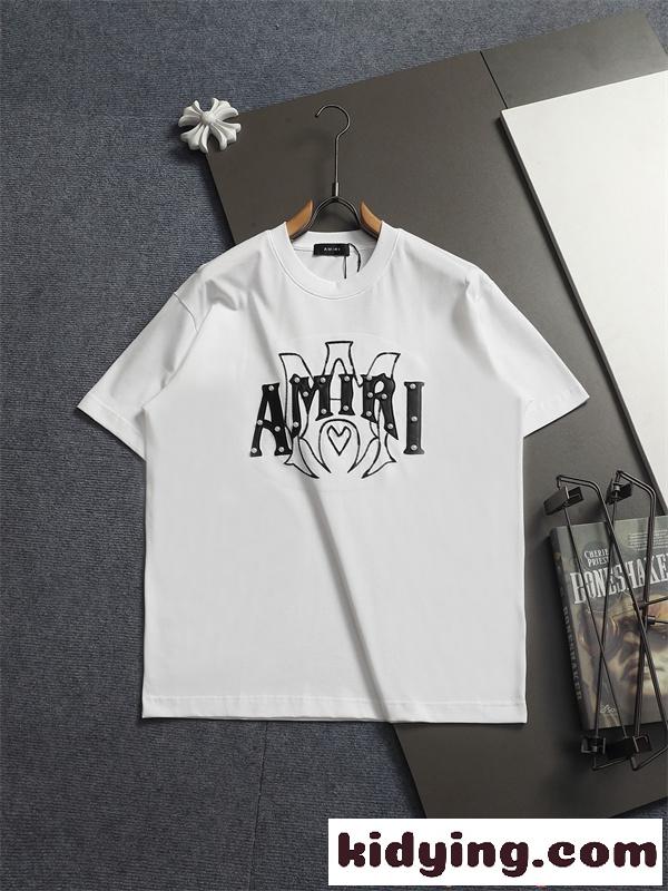 Tシャツ ブラック 半袖 インパクトデザイン アミリ コピー モードストリート 存在感 AMIRI-1