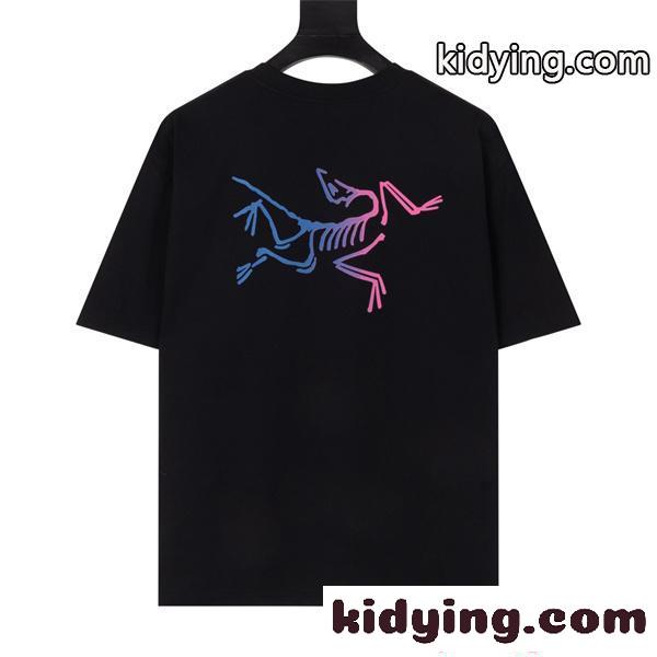 アークテリクス コピー アート風 プリント ARCTERYX 半袖Tシャツ メンズ 個性派デザイン カジュアル-2