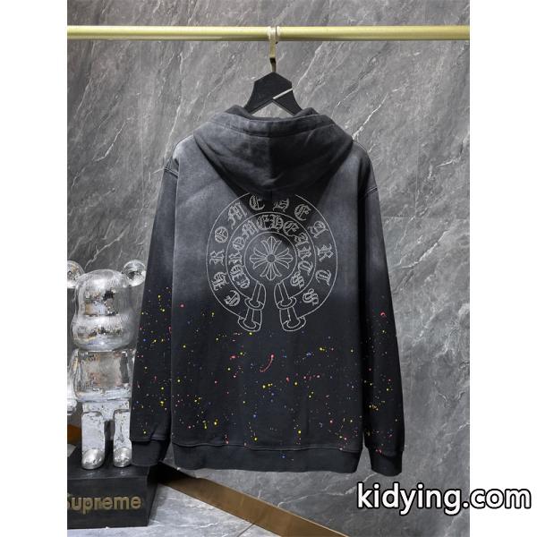 話題 暖か 円形ロゴ トレンド 秋冬定番人気 クロムハーツ コピー Chrome Hearts パーカー-2