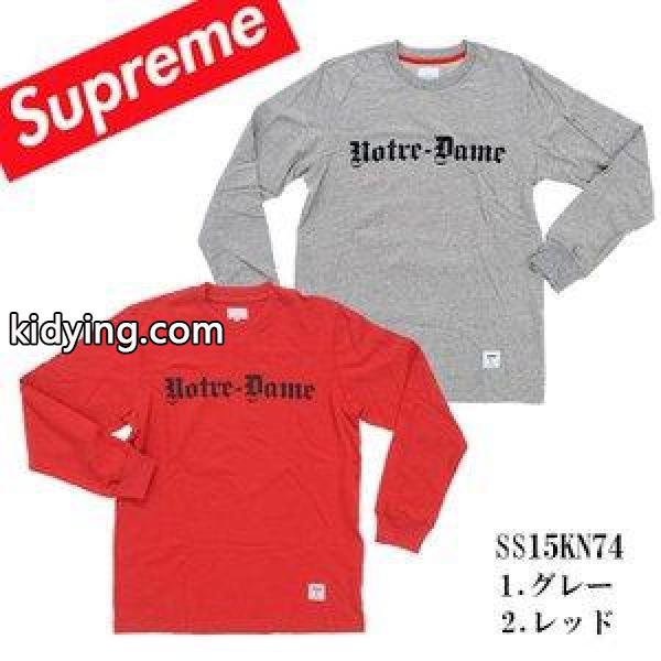 【2色】シュプリーム Tシャツ 長袖 メンズ ロンT Supreme NOTRE DAME L/S TOP SS15KN74 ロングスリーブ NKN :otr2383:リパブリック - 通販ショッピング-0
