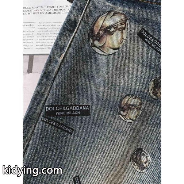 DOLCE&GABBANA 激安 2025新作 スリムデニム メンズ ジーンズ ロゴパッチ装飾 ヴィンテージウォッシュ ハイグレード仕様-4