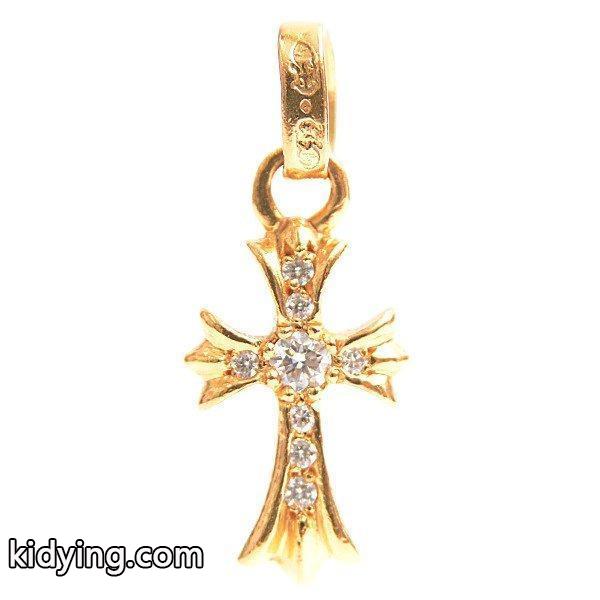 クロムハーツ CHROME HEARTS CH ベビーファット パヴェダイヤ クロスチャーム 22K ゴールド【中古】 :50440:BrandMax - 通販ショッピング-0