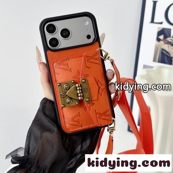 2026新作 Louis Vuitton 激安 ルイヴィトン iPhone17 ケース カード収納 ショルダーストラップ付き ロックデザイン スマホケース 人気アイテム-8