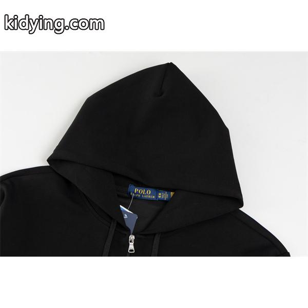 定番モデル ブラック フルジップ Polo Ralph Lauren ポロ ラルフローレン コピー パーカーシンプル-3