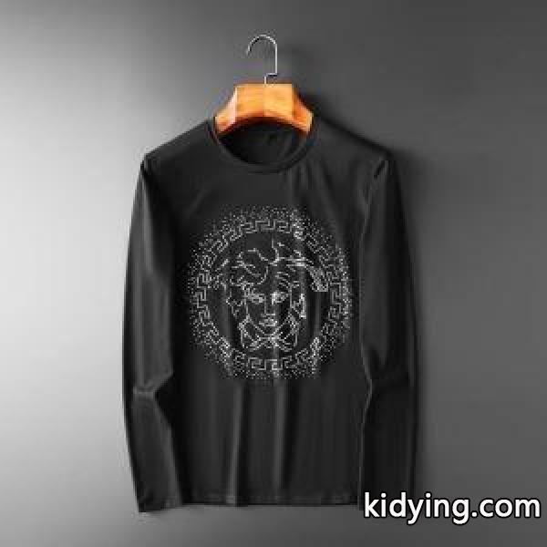 2019秋冬におしゃれな着こなし ヴェルサーチ VERSACE 長袖Tシャツ 2色可選 簡単にトレンド感のある_ヴェルサーチ VERSACE_ブランド コピー 激安(日本最大級)-0