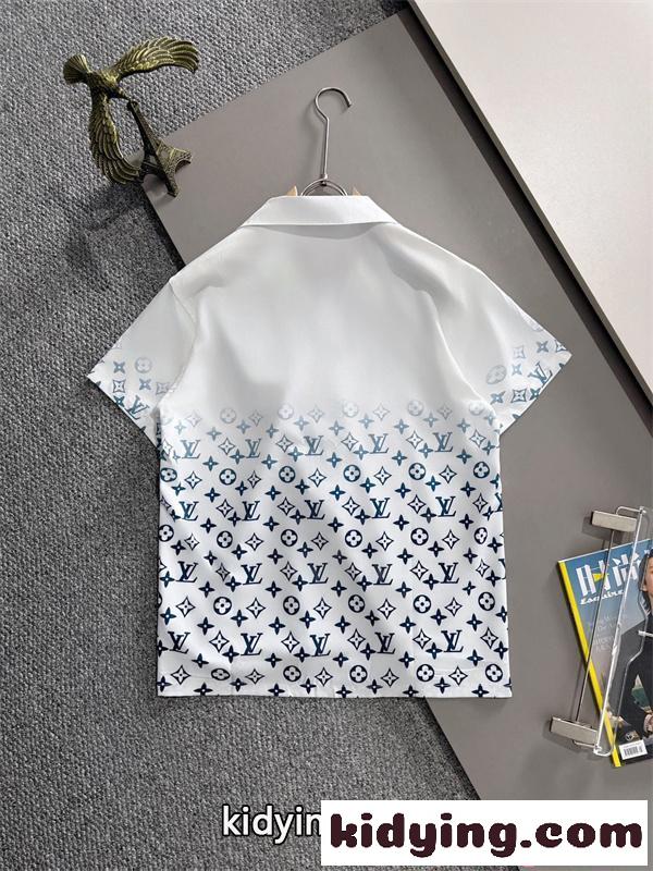 LOUIS VUITTON 激安 ルイヴィトン スーパーコピー 半袖シャツ ホワイト 夏 カジュアル グラデーション-7