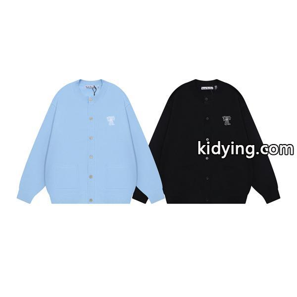 ライトブルー × ブラック カーディガン ストゥディオズ Acne Studios コピー 秋冬清潔感のある 人気-3