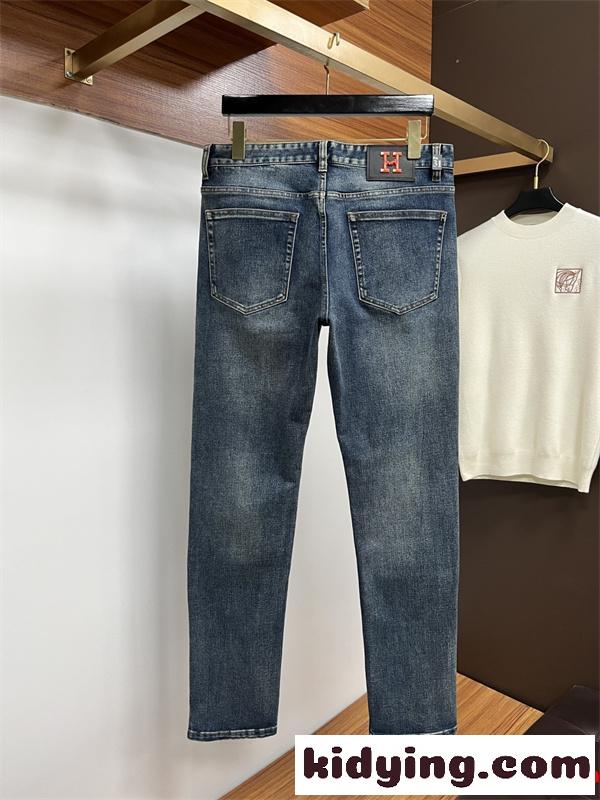 お買い得セール大きいサイズファッションHERMESエルメス ジーンズ コピー上品さ上質スリムシルエットデニムパンツ-2