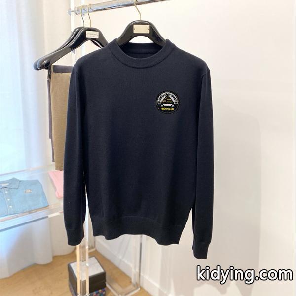 ブラック セーター セーター MONCLER アウトドアロゴ 2025秋冬冒険 モンクレール 高品質 コピー ユニセックス-0