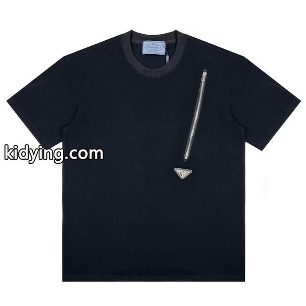 特に注目ファション プラダ ｔシャツ メンズ 通販 Pradaコピー 激安 半袖 コットン トップス ホワイト ストリート 新着_半袖Tシャツ_メンズファッション_スーパーコピーブランド激安通販 専門店-0