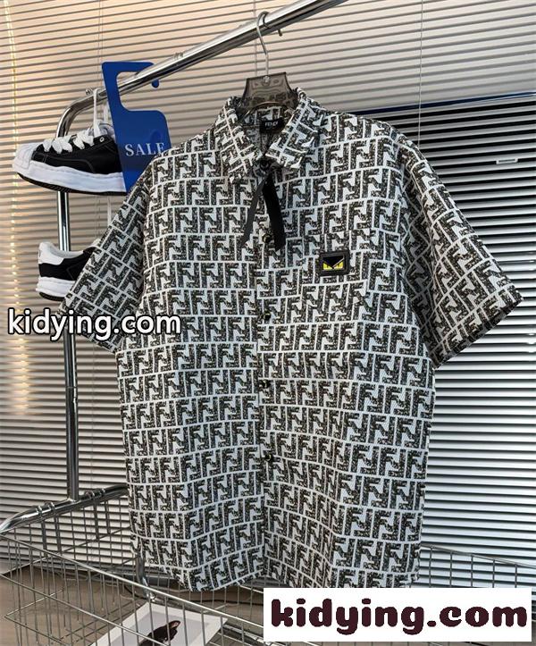 FF総柄デザイン ラグジュアリーコレクション リゾートスタイル FENDI フェンディ コピー 半袖シャツ ユニセックス-1