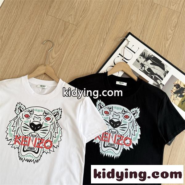 2026新作 フロントアート クルーネック 個性派デザイン KENZO ケンゾー コピー グラフィックTシャツ-6