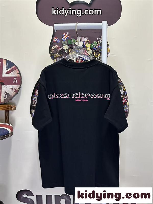 Tシャツ Alexander wang カラープリント アレキサンダーワン コピー クルーネック ゆったりシルエット カジュアル-1