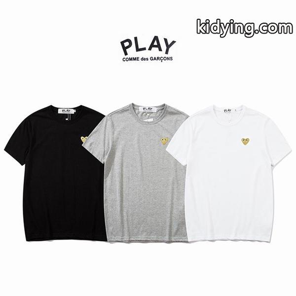 コムデギャルソン黄色ミニロゴ半袖ｔシャツ コーディネートの定番アイテムになること間違いなし-0